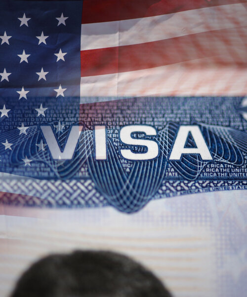Close-up detail of American VISAClose-up detail of American VISA