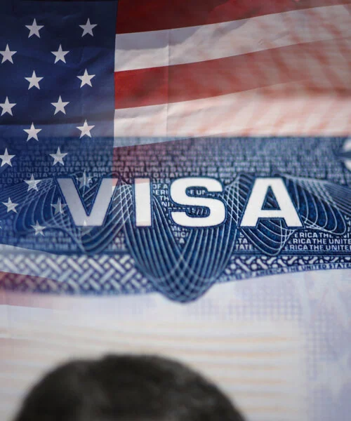 Close-up detail of American VISAClose-up detail of American VISA